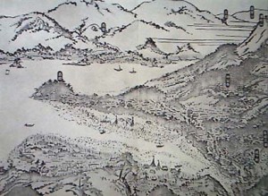 開港以前の長崎の岬