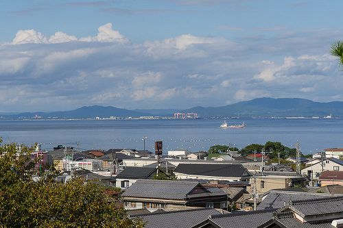 島原城から見る熊本。すぐ目の前のように見える